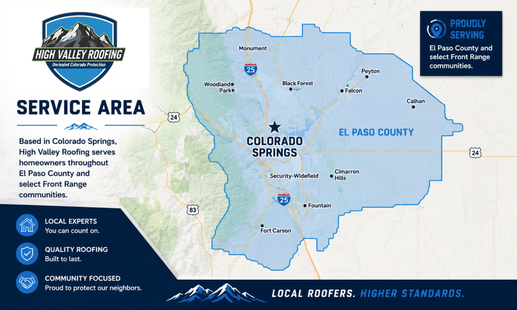 Roofing Service area map